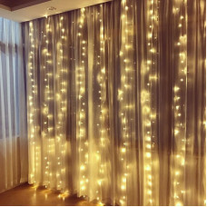 Светодиодная гирлянда штора водопад 3х1.45 м 300LED UTL Lighting Желтый