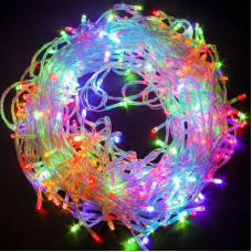 Гирлянда светодиодная яркая 200LED 12 метров UTL прозрачный провод 8 режимов Мульти