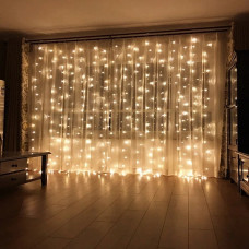 Светодиодная гирлянда штора водопад 2х2 м 280LED UTL Lighting Теплый желтый