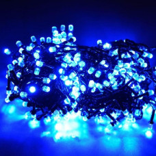 Гирлянда светодиодная 100LED 8 метров UTL черный провод 8 режимов Синий