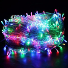 Гирлянда светодиодная яркая 300LED 15 метров UTL прозрачный провод 8 режимов Мульти