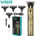 Аккумуляторная машинка для стрижки волос, бороды, усов VGR Pro V-085mi USB Профессиональная окантовочная Gold