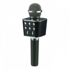 Микрофон караоке с USB, microSD, AUX, FM, Bluetooth со встроенной колонкой 6 Вт WSTER Black Original (WS-1688)