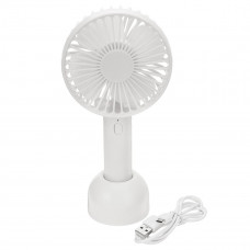Портативный мини вентилятор Mini Fan 820 USB с ручкой и настольный со складной ручкой аккумуляторный Белый