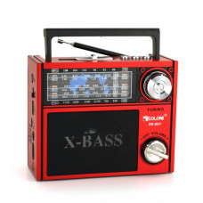 Акустическая система Golon всеволновой радиоприемник колонка с радио фонарь USB SD FM Красный (RX-201)