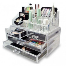 Органайзер для хранения косметических средств Cosmetic storage box с 4 ящичками Прозрачный