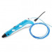 3D ручка 3D PEN-2 MyRiwell ORIGINAL с LCD дисплеем для 3Д рисования ребенку Голубая (с пластиком в комплекте)