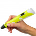 3D ручка 3D PEN-2 MyRiwell ORIGINAL с LCD дисплеем для 3Д рисования ребенку Желтая (с пластиком в комплекте)