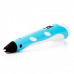 3D ручка 3D PEN-2 MyRiwell ORIGINAL с LCD дисплеем для 3Д рисования ребенку Голубая (с пластиком в комплекте)
