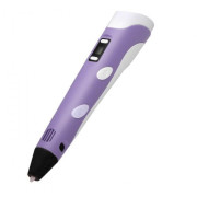3D ручка 3D PEN-2 MyRiwell ORIGINAL с LCD дисплеем для 3Д рисования ребенку Фиолетовая (с пластиком в комплекте)