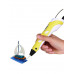 3D ручка 3D PEN-2 MyRiwell ORIGINAL с LCD дисплеем для 3Д рисования ребенку Желтая (с пластиком в комплекте)