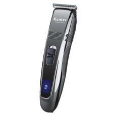 Беспроводная аккумуляторная машинка для стрижки волос триммер KEMEI PRO PG-104 Original с индикатором заряда