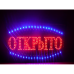 Вывеска светодиодная торговая Contour LED табличка реклама ОТКРЫТО на русском языке 48х25 см