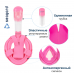 Детская маска для плавания Seagard Easybreath-II полнолицевая с креплением для камеры XS Розовая