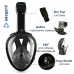 Маска для снорклинга Seagard Easybreath-II полнолицевая с креплением для камеры L/XL Черная