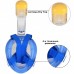 Полнолицевая панорамная маска для плавания Seagard Easybreath-II (S/M) Голубая с креплением для камеры