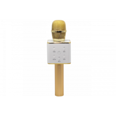 Беспроводной караоке микрофон UTM с динамиками в чехле Bluetooth USB Q7 Gold