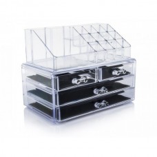 Органайзер для хранения косметических средств Cosmetic box UTM с 4 ящичками Прозрачный