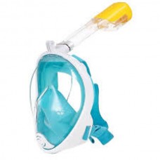 Маска на всё лицо для сноркелинга FREE BREATH L/XL с креплением на камеру Бирюзовая