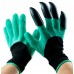 Перчатки для сада Garden Genie Gloves с пластиковыми когтями Черно-бирюзовые