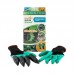 Перчатки для сада Garden Genie Gloves с пластиковыми когтями Черно-бирюзовые