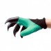 Перчатки для сада Garden Genie Gloves с пластиковыми когтями Черно-бирюзовые