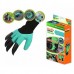 Перчатки для сада Garden Genie Gloves с пластиковыми когтями Черно-бирюзовые