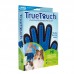 Перчатка True Touch для вычесывания шерсти собак и кошек с липучкой Синий