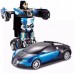 Машина-трансформер с пультом и аккумулятором AUTOBOTS Bugatti Veyron дальность управления 30 м Синяя