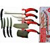 Набор ножей Contour Pro Knives Original с серебристым лезвием 10 шт Черно-красный