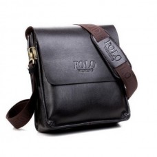 Мужская сумка POLO Videng Classic City экокожа влагостойкая Коричневая (PL02.518)