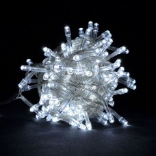 Гирлянда светодиодная яркая 200LED 12 метров UTL прозрачный провод 8 режимов Белый
