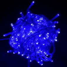 Гирлянда светодиодная яркая 200LED 12 метров UTL прозрачный провод 8 режимов Синий