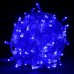 Гирлянда светодиодная яркая 200LED 12 метров UTL прозрачный провод 8 режимов Синий