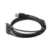 Кабель 3в1 USB/Apple Lightning+Type-C+microUSB 0.8 м Baseus Ultra Fast 3.5 A чорний (RZN-23105483)
