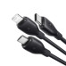 Кабель 3в1 USB/Apple Lightning+Type-C+microUSB 0.8 м Baseus Ultra Fast 3.5 A чорний (RZN-23105483)