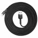 Кабель USB/Apple Lightning 3 м Baseus Cafule Cable 2 A чорний зі сріблястим (RZN-23104197)