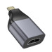 Перехідник Type-C M/HDMI F Hoco UA33 чорний зі сріблястим (RZN-23106832)