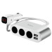 Автомобільний зарядний пристрій 2xUSB HOCO Z13 з дисплеєм та прикурювачами сріблястий (RZN-23106411)