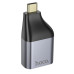 Перехідник Type-C M/HDMI F Hoco UA33 чорний зі сріблястим (RZN-23106832)