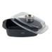 Гусятниця мармурове покриття Vezzer VZ8083 з кришкою 5.5 л чорний (RZN-23106943)