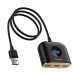 USB-хаб зовнішній 4 порти Baseus Square 1 м чорний (RZN-23105624)