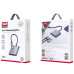 USB-Хаб зовнішній 3 порти XO HUB011 Type-C HDMI 0.1 м сріблястий (RZN-23105100)