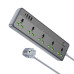 Мережевий фільтр-подовжувач 5 розеток BOROFONE BAC4A Lord 3хUSB/Type C 10 А 1.5 м чорний з сірим (RZN-23104517)