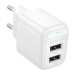 Зарядний блок живлення 2хUSB BOROFONE BAS41A Potential 12 W 5 V 2 A білий (RZN-23104970)