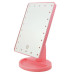 Дзеркало косметичне настільне з LED підсвіткою Large Led Mirror LK2023 рожевий (RZN-23098146)