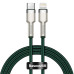 Кабель Type-C/Apple Lightning 1 м Baseus Cafule Series Metal 20 Вт зелений (RZN-23106806)