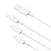 Кабель 3в1 USB/Apple Lightning+Type-C+microUSB 1.5 м Baseus Superior 3.5 A білий (RZN-23106930)