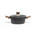 Каструля мармурове покриття Hölmer CR-1325-FAMWL Natural з кришкою 2.5 л чорний (RZN-23105719)