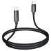 Кабель Type-C/Type-C 1.2 м HOCO U125 Benefit з дисплеєм 100 Вт чорний (RZN-23106470)